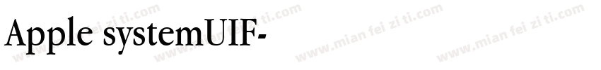 Apple systemUIF字体转换
